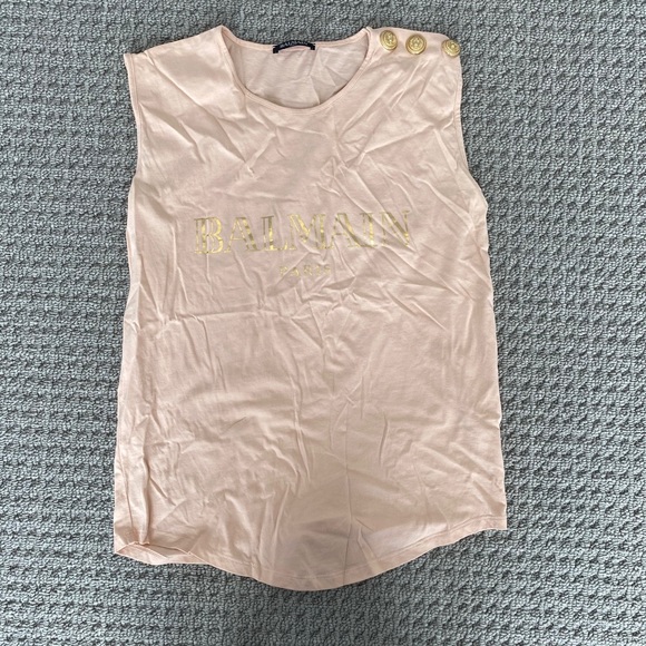 Balmain Sleeveless Logo Tee - Picture 3 of 8